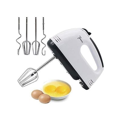 Picture of Electric Egg Beater Portable Baking Kitchen Tools Hand-Held Egg Electric Beater - White - Int: One size