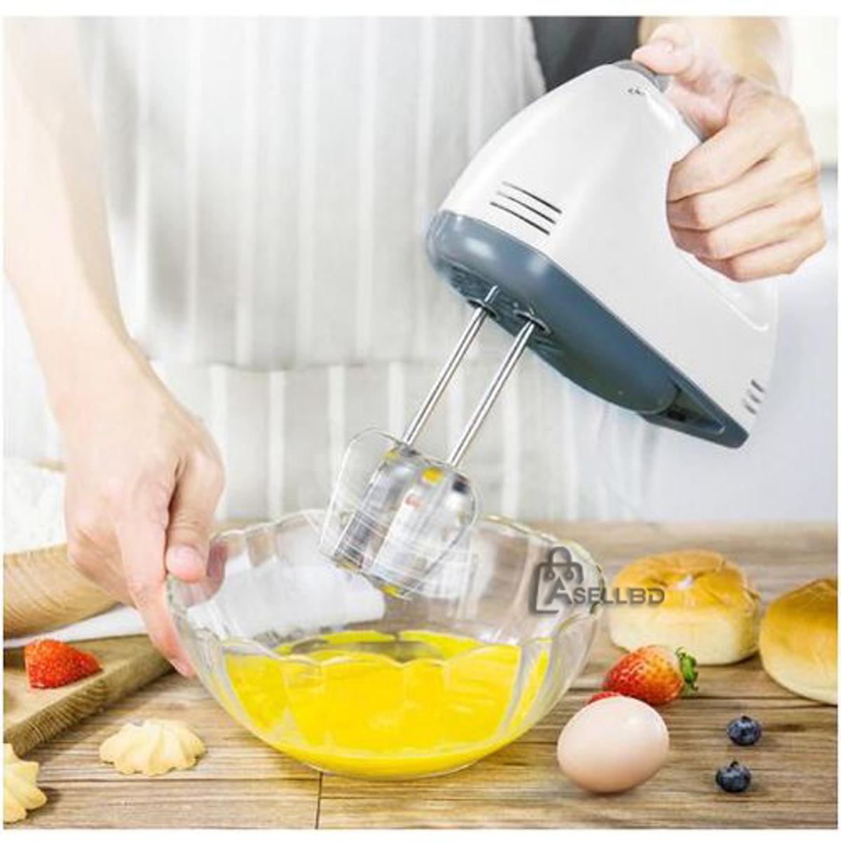 Picture of Electric Egg Beater Portable Baking Kitchen Tools Hand-Held Egg Electric Beater - White - Int: One size