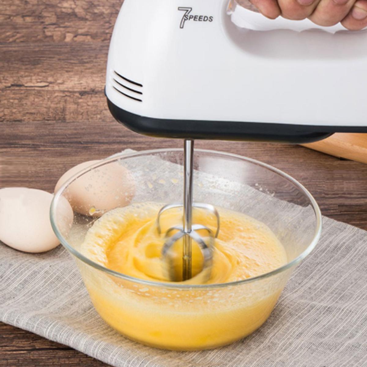 Picture of Electric Egg Beater Portable Baking Kitchen Tools Hand-Held Egg Electric Beater - White - Int: One size