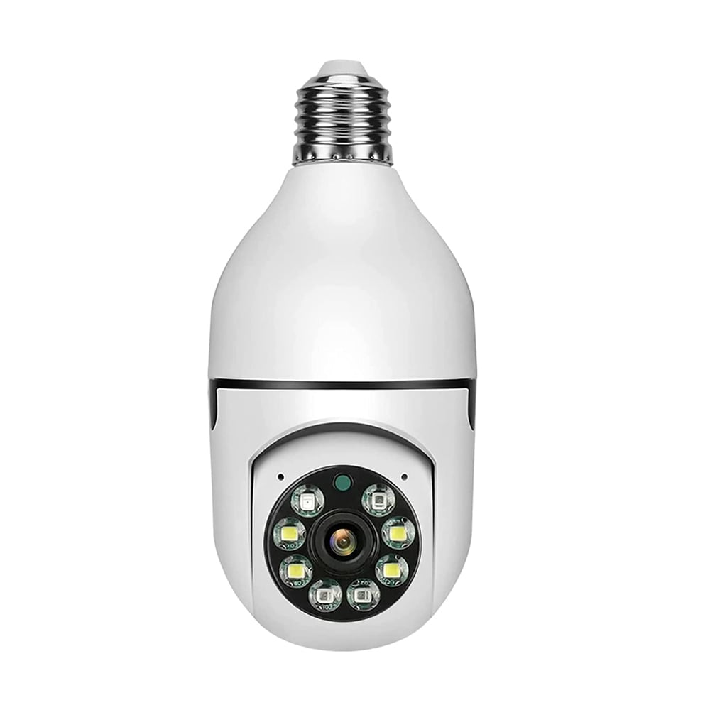 Picture of V380 Full HD 3MP 1920P WIFI IP Camera E27 Bulb Camera 360 Degree Wireless Home Color Night Vision Two Way Audio Smart Motion Detection - ips PTZ - White - Int: One size