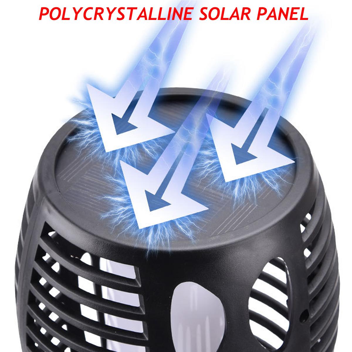 Picture of New Model 1PCS 51LED Solar Power Garden Light Flickering Flame Waterproof Yard Lamp - Black - Int: One size
