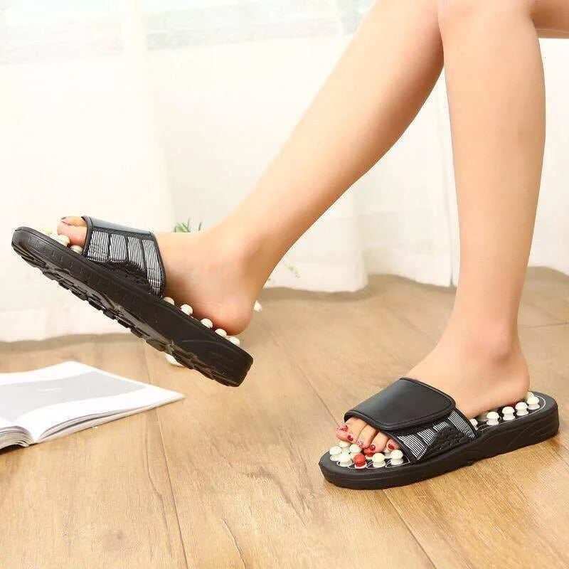 Picture of Smart New Acupressure Therapy Sandal, Reflexology Foot Massage Slippers for Men and Women - Black