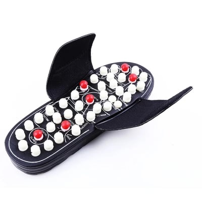 Picture of New Acupressure Therapy Sandal, Reflexology Foot Massage Slippers for Men and Women - Black