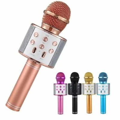Picture of 2024 New Multi-function Wireless Microphone Karaoke KTV Player Handheld Condenser with Bluetooth Speaker - Microphone - Multicolor - Int: One size