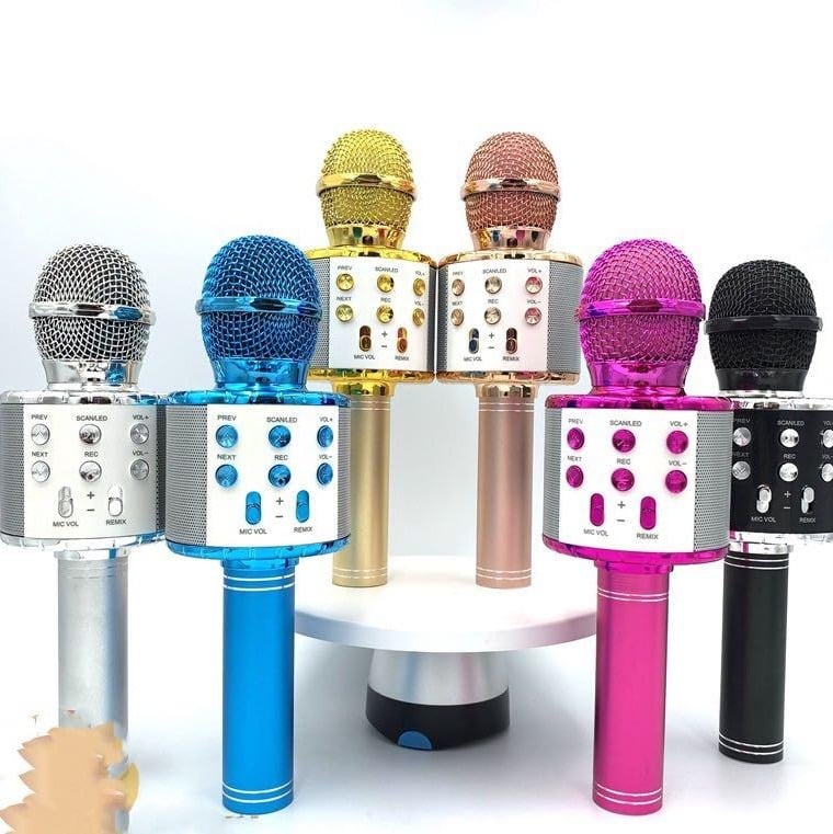 Picture of 2024 New Multi-function Wireless Microphone Karaoke KTV Player Handheld Condenser with Bluetooth Speaker - Microphone - Multicolor - Int: One size