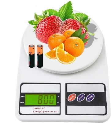 Picture of Digital Scale 10kg 1g Household Weight Scales Platform Electronic Balance Kitchen scale Baking Measure Food Cooking Tools - White - Int: One size