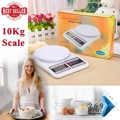 Picture of Digital Scale 10kg 1g Household Weight Scales Platform Electronic Balance Kitchen scale Baking Measure Food Cooking Tools - White - Int: One size