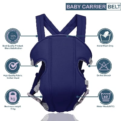 Picture of Baby Carrier Comfortable and stylish Baby Gear Carrying Bag, Lying, Facing Mummy, Facing Forward Baby Carrier for 6 Months to 2 Years Baby - Baby Carrier Bag - Multicolor - Int: One size