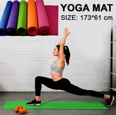 Picture of Yoga Matt Thick 6mm (173cm x 61cm) Non-slip Exercise Fitness Gymnastics Mat Body Building - Multicolor - Int: One size