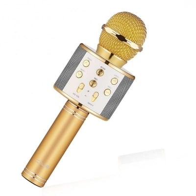 Picture of New Model 2024-TUXUN Q7 Portable Multi-function Wireless Microphone Karaoke KTV Player Handheld Condenser with Bluetooth Speaker - Microphone - Multicolor - Int: One size