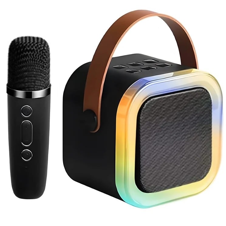 Picture of K12 Speaker High-end Bluetooth Audio Small Home KTV Karaoke Microphone Professional Children's Singing Bluetooth Speaker Column - Multicolor - Int: One size