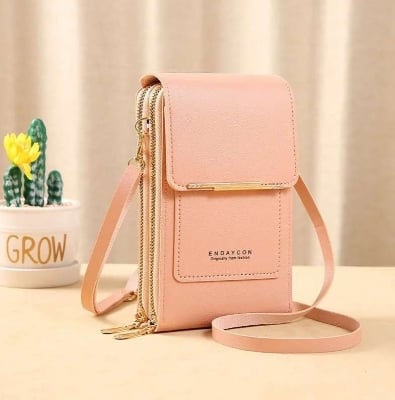 Picture of Women Bags Soft Leather Wallets Touch Screen ( pink color ) - Pink - Int: One size