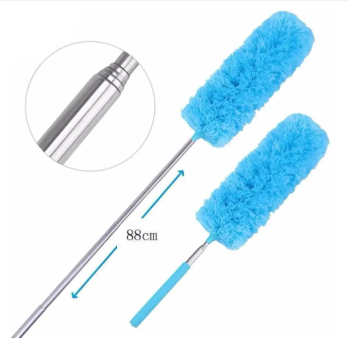 Picture of (1 Pcs)Adjustable Stretch Extend Microfiber Feather Duster Dusting Brush Stainless Steel Integrated Extension Rod Household Clean Tools 1Pcs - Multicolor - Int: One size
