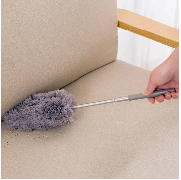 Picture of (1 Pcs)Adjustable Stretch Extend Microfiber Feather Duster Dusting Brush Stainless Steel Integrated Extension Rod Household Clean Tools 1Pcs - Multicolor - Int: One size