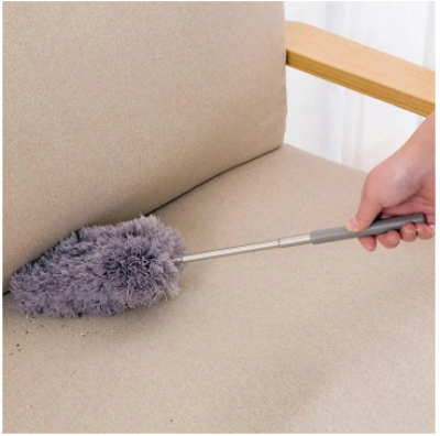 Picture of (1 Pcs)Adjustable Stretch Extend Microfiber Feather Duster Dusting Brush Stainless Steel Integrated Extension Rod Household Clean Tools 1Pcs - Multicolor - Int: One size