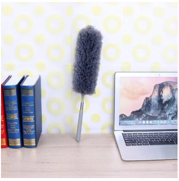Picture of (1 Pcs)Adjustable Stretch Extend Microfiber Feather Duster Dusting Brush Stainless Steel Integrated Extension Rod Household Clean Tools 1Pcs - Multicolor - Int: One size