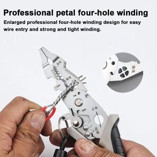 Picture of Multi Purpose Electric Wire Strippers Cable Cutter Copper Pliers Wire Stripper Wire Stripping Tool 10-22 AWG Wire Cutter Wire Crimper Multi Function Hand Tool Multi Purpose Electric Wire Strippers Cable Cutter Copper Pliers Wire Stripper Wire Stripping T - Multicolor - Int: One size