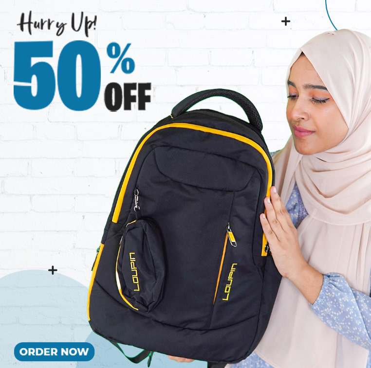 Picture of Loupin Backpack For Men Women ( Black ) - Black - Int: One size