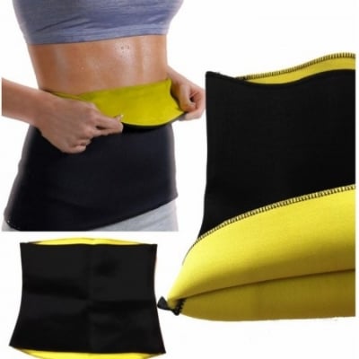 Picture of Sweat Slim Belt Plus Aids In Weight Loss Efforts, Providing Compression And Support For The Midsection During Workouts Or Daily Activities - Black