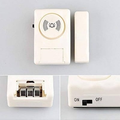 Picture of Wireless Window Door Entry Security Burglar Alarm Chime Doorbell Magnetic Sensor// - White - Int: One size