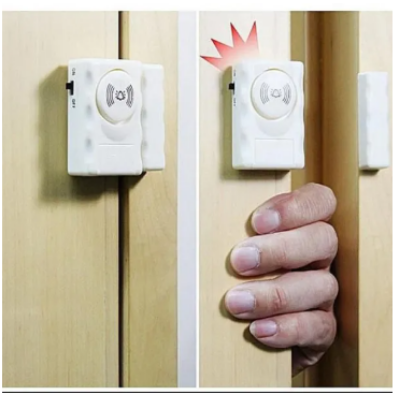 Picture of Wireless Window Door Entry Security Burglar Alarm Chime Doorbell Magnetic Sensor// - White - Int: One size