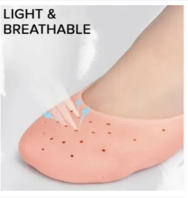 Picture of New Anti Crack Silicone Socks Heel Pads for and Pain-Relief - Multicolor - Int: One size