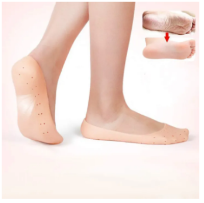 Picture of New Anti Crack Silicone Socks Heel Pads for and Pain-Relief - Multicolor - Int: One size