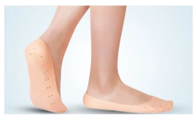 Picture of New Anti Crack Silicone Socks Heel Pads for and Pain-Relief - Multicolor - Int: One size