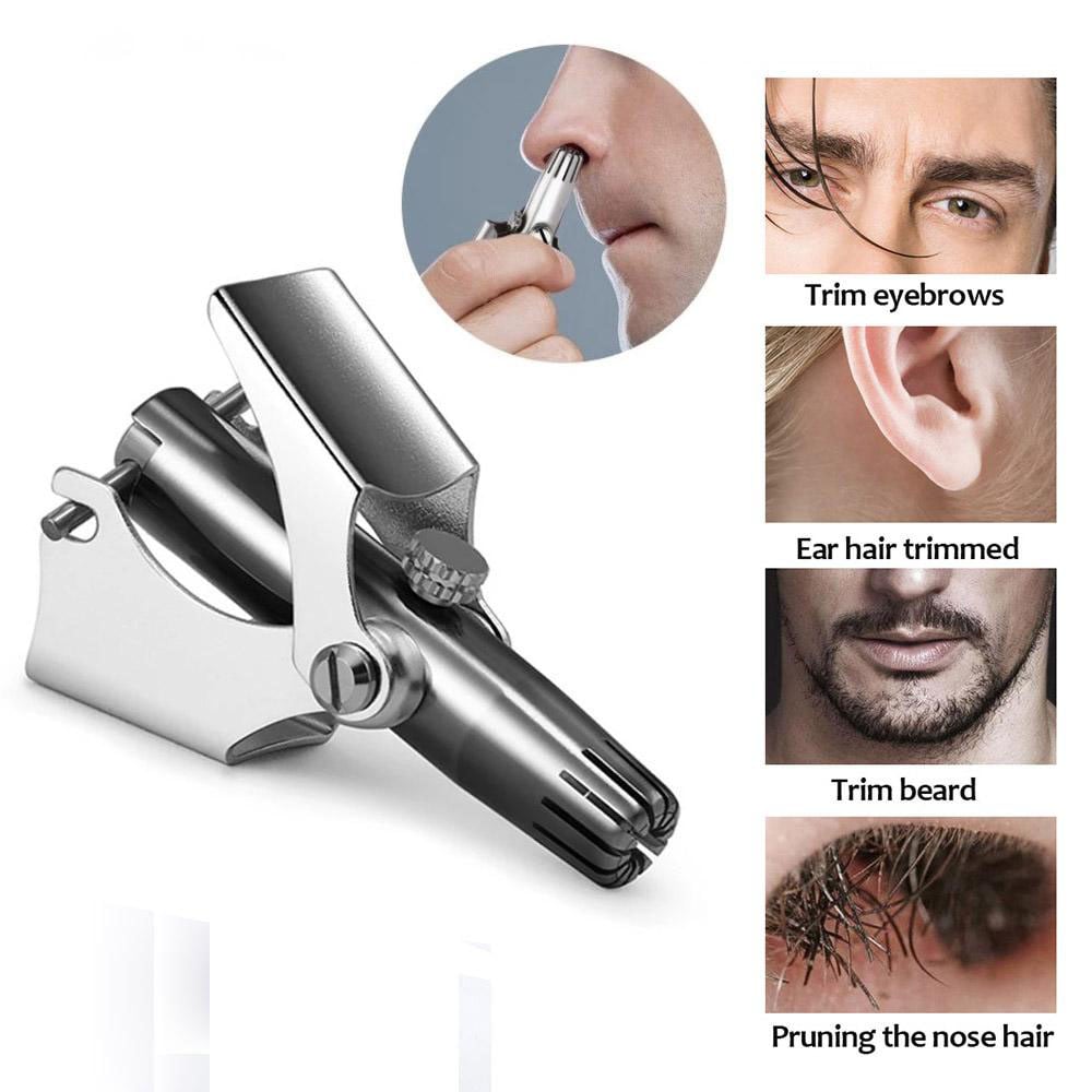 Picture of Stainless Steel Manual Nose Hair Trimmer For Men With Alluminium Box - Silver - Int: One size