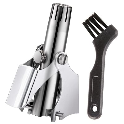 Picture of Stainless Steel Manual Nose Hair Trimmer For Men With Alluminium Box - Silver - Int: One size