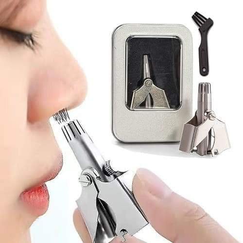 Picture of Stainless Steel Manual Nose Hair Trimmer For Men With Alluminium Box - Silver - Int: One size