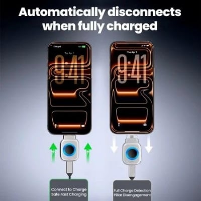 Picture of Smart Auto Stop Charging Adapter, Type-C, 140W Fast Charging, Auto Eject Overcharge Protection, Universal, Compatible with Smartphones and Tablets - Multicolor
