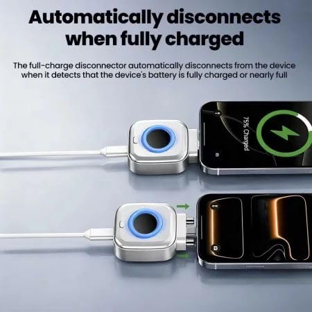 Picture of Smart Auto Stop Charging Adapter, Type-C, 140W Fast Charging, Auto Eject Overcharge Protection, Universal, Compatible with Smartphones and Tablets - Multicolor