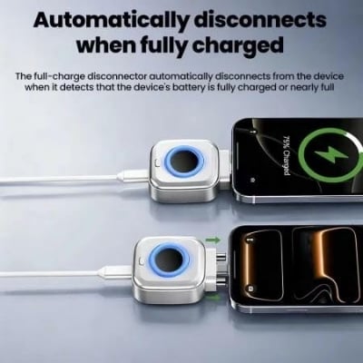 Picture of Smart Auto Stop Charging Adapter, Type-C, 140W Fast Charging, Auto Eject Overcharge Protection, Universal, Compatible with Smartphones and Tablets - Multicolor