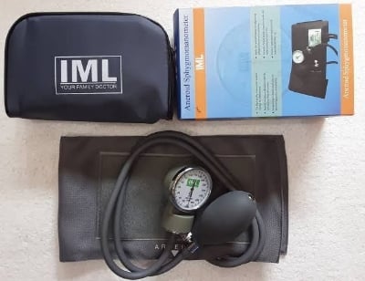 Picture of Blood Pressure Machine Monitor Sphygmomanometer- Analog Aneroid BP Machine Set with Stethoscope (IML)