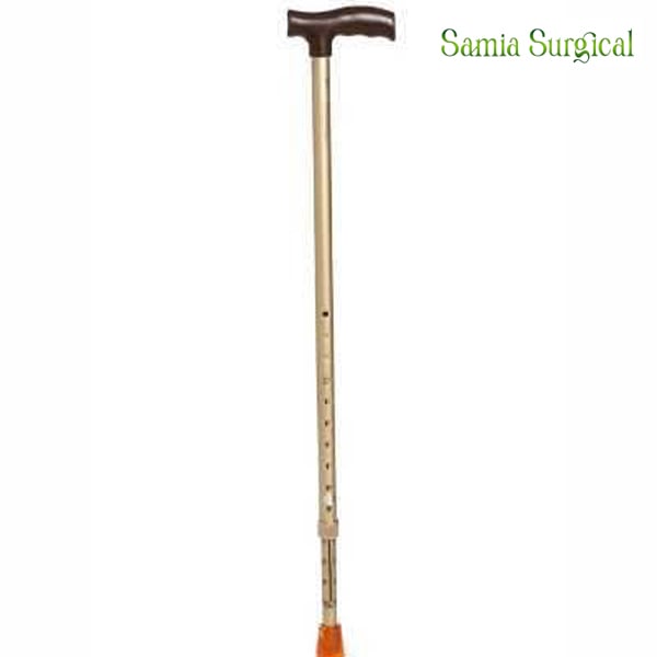 Picture of High Quality Telescopic Walking Stick Cane Hiking Rubber Tips 6 Grade Alpenstock For Elderly Aluminium Body Climbing Equipment - Rab Stick - stick