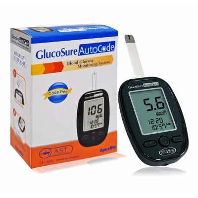 Picture of GlucoSure AutoCode Blood Glucose Monitoring System with 10 Blood Glucose Test Strips