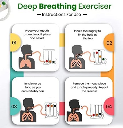Picture of Three-ball Apparatus Vital Capacity Breathing Trainer Incentive Spirometer Lung Breathing Exerciser Rehabilitation Training