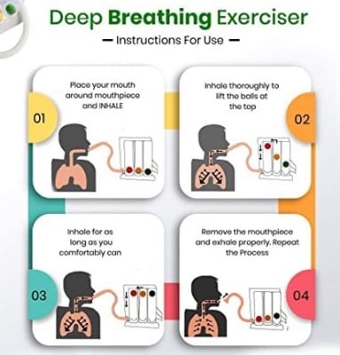 Picture of Three-ball Apparatus Vital Capacity Breathing Trainer Incentive Spirometer Lung Breathing Exerciser Rehabilitation Training