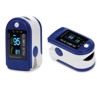Picture of AFK Portable Digital Fingertip Pulse Oxi Meter SpO2 PR Monitor Larege Display Screen for Travel Outdoor