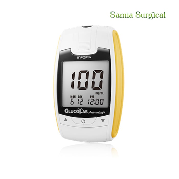 Picture of Glucolab Meter With 25 Test Strip ( Blood Glucose Monitoring System) - White
