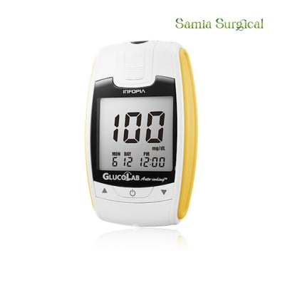 Picture of Glucolab Meter With 25 Test Strip ( Blood Glucose Monitoring System) - White