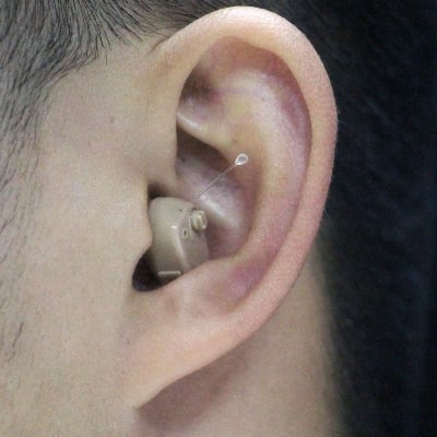 Picture of K-188 Mini Noise Reduction Invisible Adjust Hearing Aid Sound Voice Amplifier - Beige