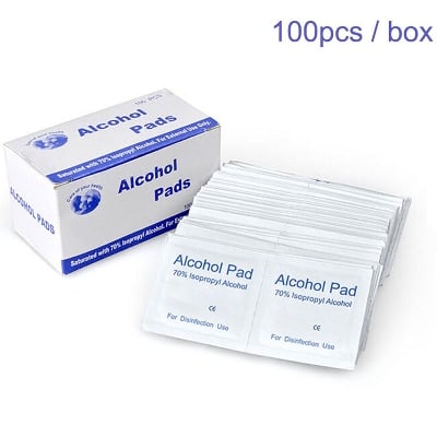 Picture of Alcohol Pad Swabs Disinfectant Wipes - 100 Pcs