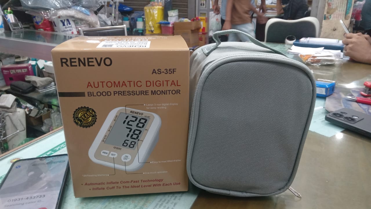 Picture of RENEVO Automatic Digital LCD Blood Pressure Monitor Machine-AS35L - White
