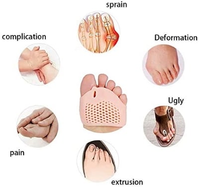 Picture of Galaxy Bunion Pads & Toe Orthotics Thumb Big Bone Orthotics 2 Pieces Toe Separators Bunion Corrector for Straightener of Hallux Valgus and Pain reliever (1 Pair)