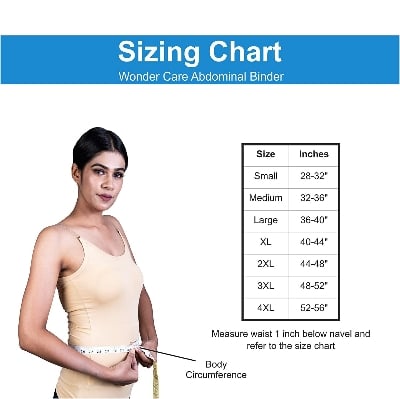 Picture of Abdominal Belt after delivery Tummy Reduction Trimmer Belly Slimming Binder for Women & Men Abdomen Compression Support Grey Hook and Loop closure