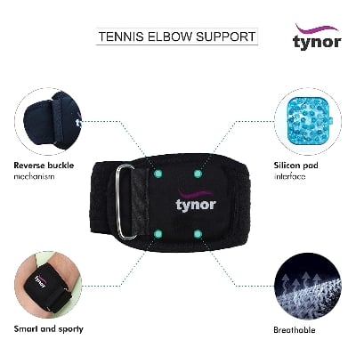 Picture of Tynor Tennis Elbow Support(Pain Relief,Forearm,Elbow)