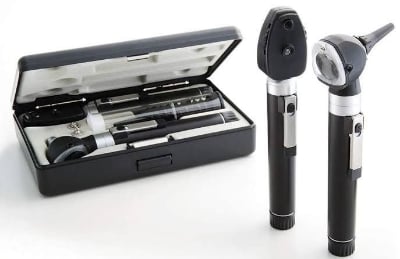 Picture of Professional Otoscope Diagnostic Kit Medical Home Doctor ENT Ear Care Endoscope LED Portable Otoscope Ear Cleaner with 8 Tips