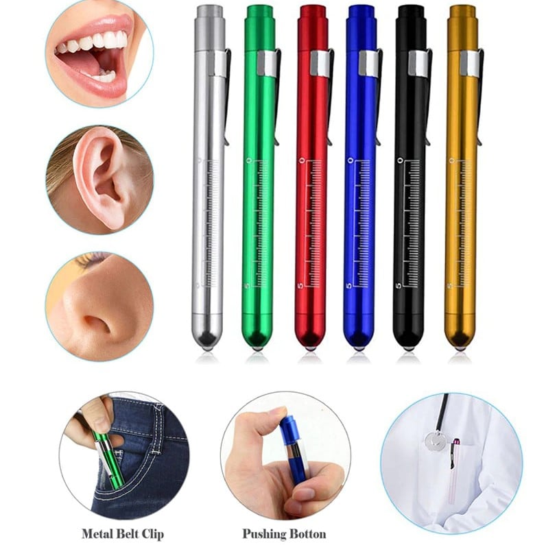 Picture of Medical Flashlight Lanterna With Pupil Gauge LED Pen Light Torch Lamp Outdoor Camping Work Light For Doctor Nurse Diagnostic
